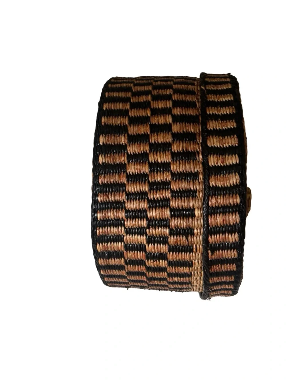 Native American Handwoven Collectible Rare Boho Black and Tan Basket